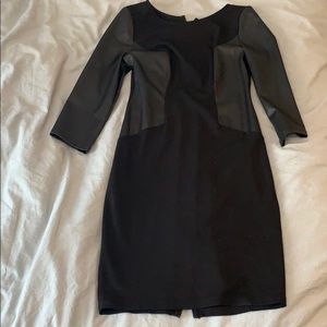 Black Guess dress with pleather details